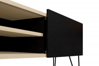 Meuble TV design NINA  Chêne clair et noir 